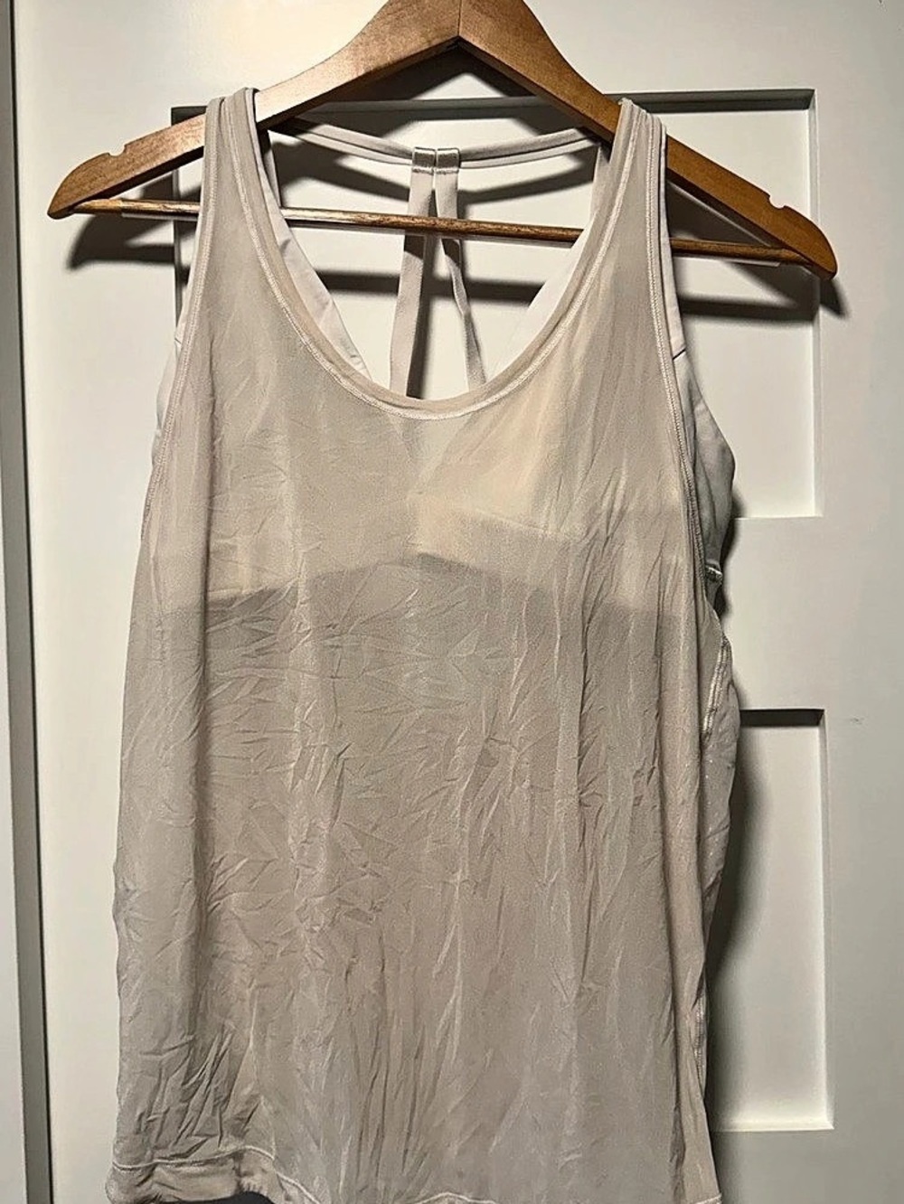 lululemon Strappy Seamless Yoga Shelf Tank Top White